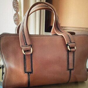 Barr and Barr vintage soft brown & Black leather handbag